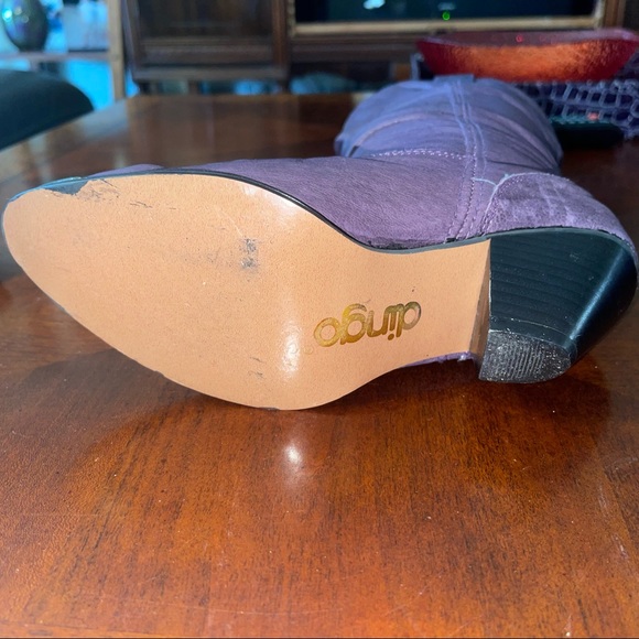 Dingo, Purple leather western style slouch boots size 6 Steel Toe - Picture 4 of 9